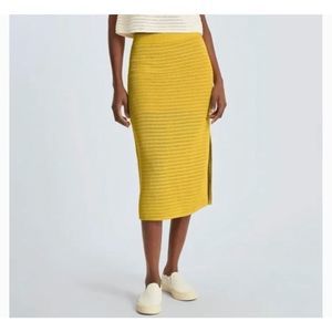 Everlane crochet knit midi skirt sz s small organic cotton